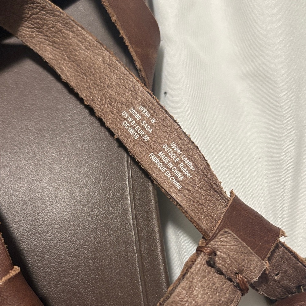 OluKai Brown Leather Strappy Sandals - Picture 4 of 4